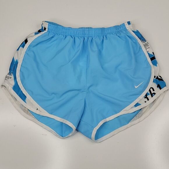 S NIKE RUNNING SHORTS blue black white Dri-Fit fit Dry pocket SMALL 4 6 - Picture 1 of 7
